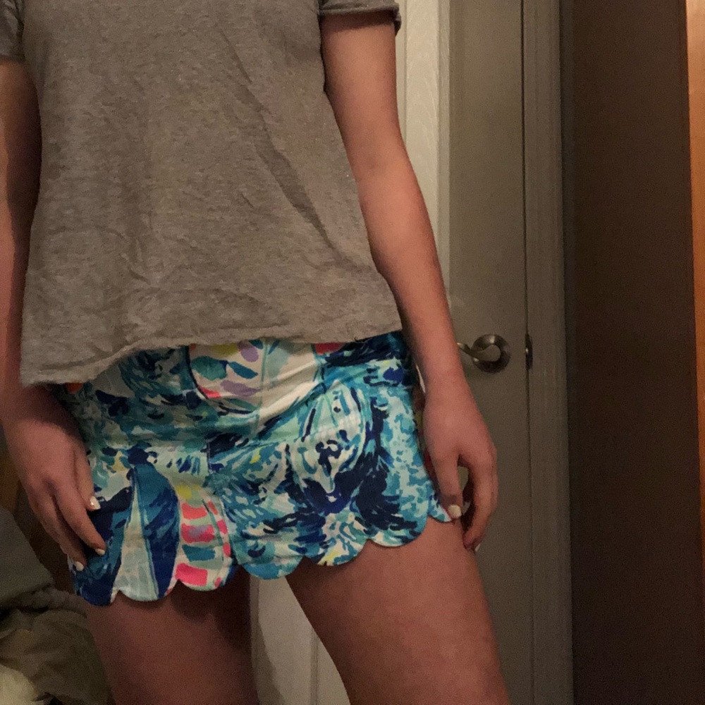 lily pultizer floral mini skirt